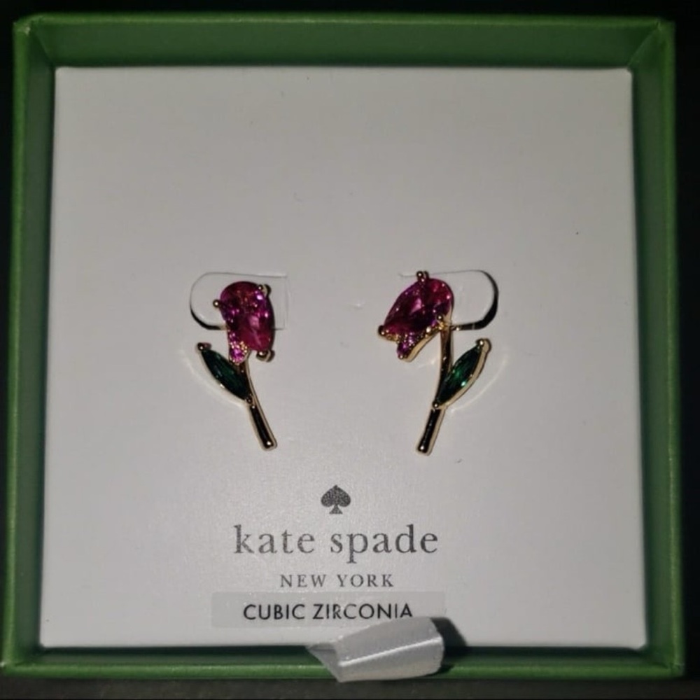 Kate Spade Crystal Flower Earrings (New in box)